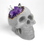 Purple Glass Accent - Amethyst Decorative Skull, detail shot - House Of Avana
