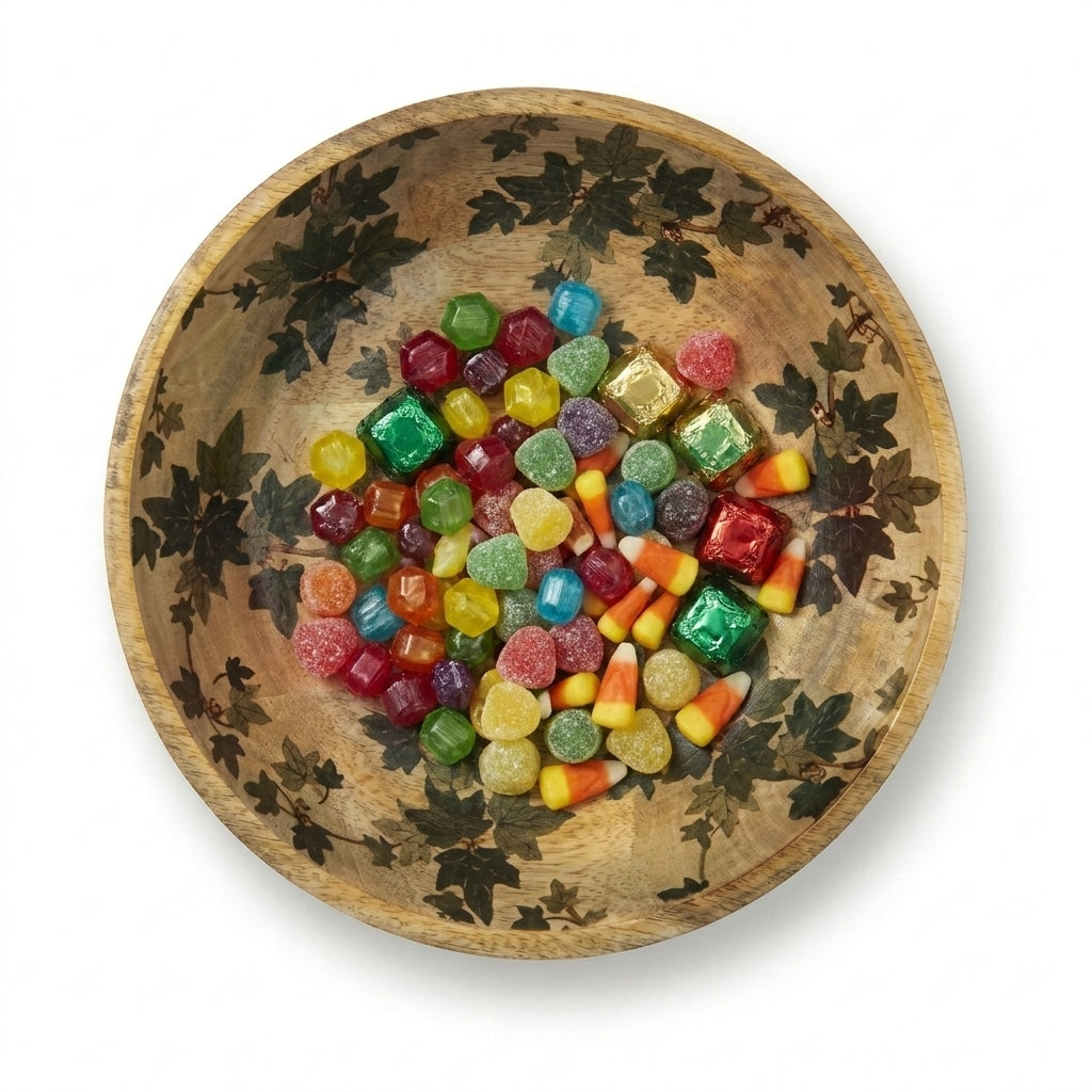 House of Avana Transparent Leaf Shape Mango Wood Bowl