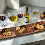 Puzzle Shaped Charcuterie / Wine Glass Holder Interlocking Board
