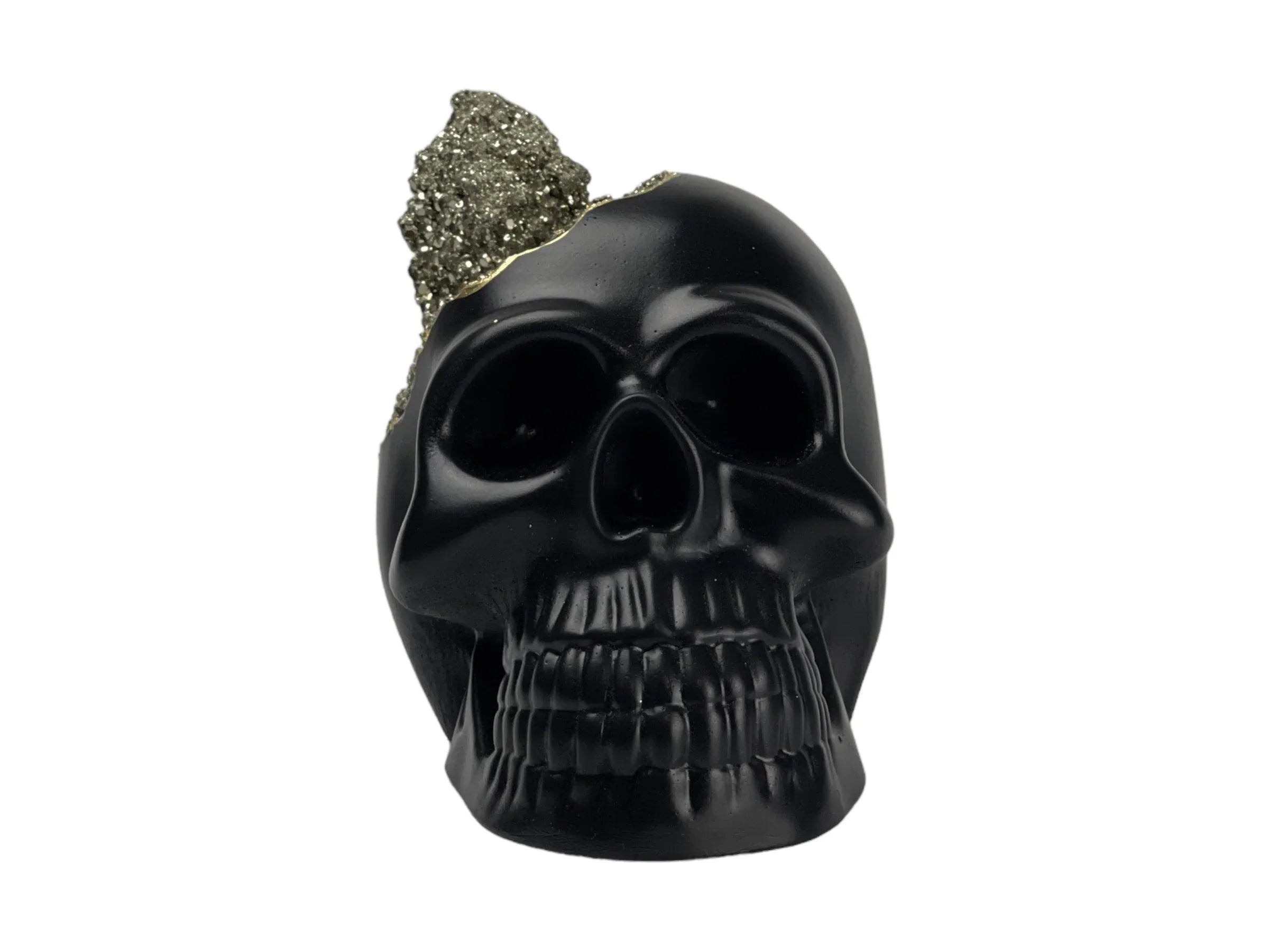 Pyrite Skull Head (black) AURA 8 HOME