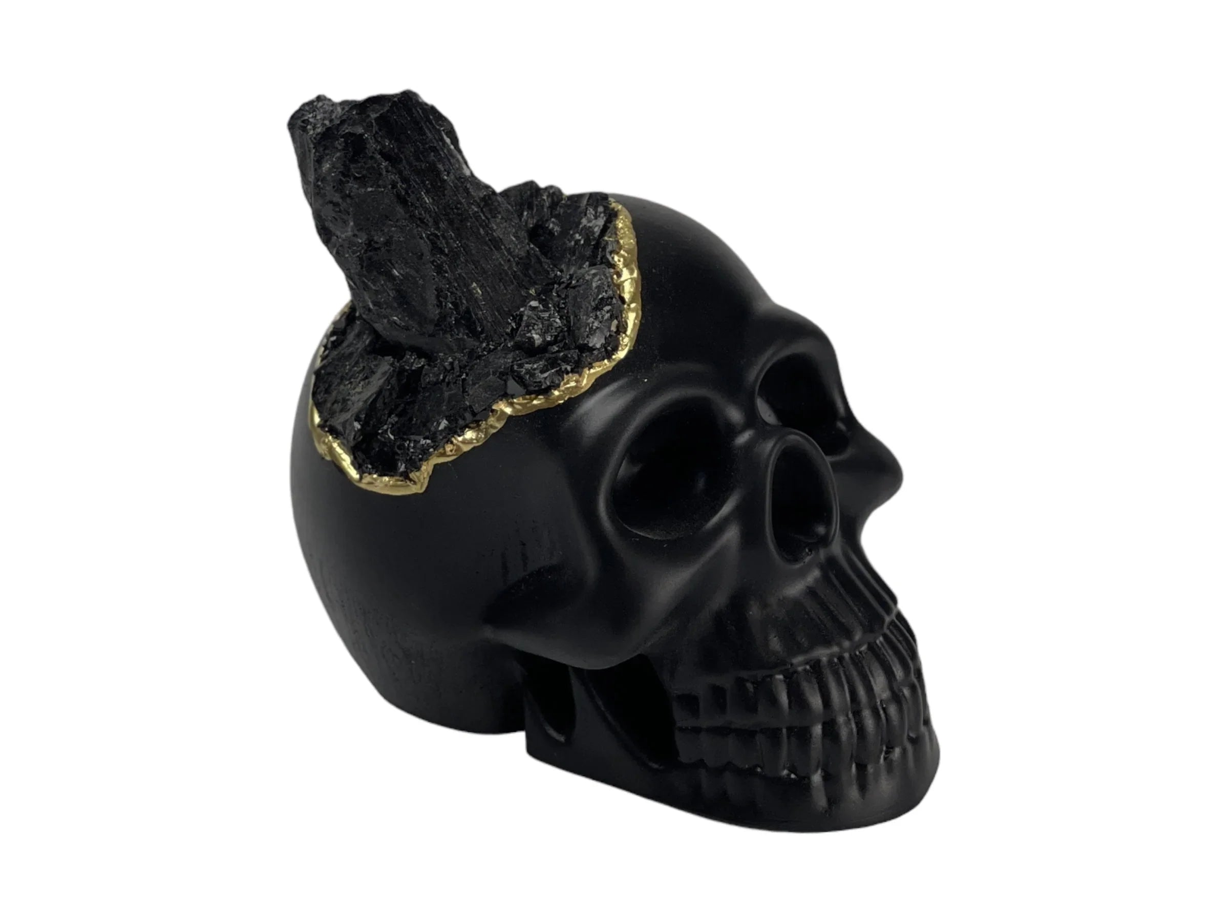 Pyrite Skull Head (black) AURA 8 HOME
