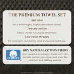 Cotton Diamond Waffle Weave Bath Towel Set - Grayson Collection