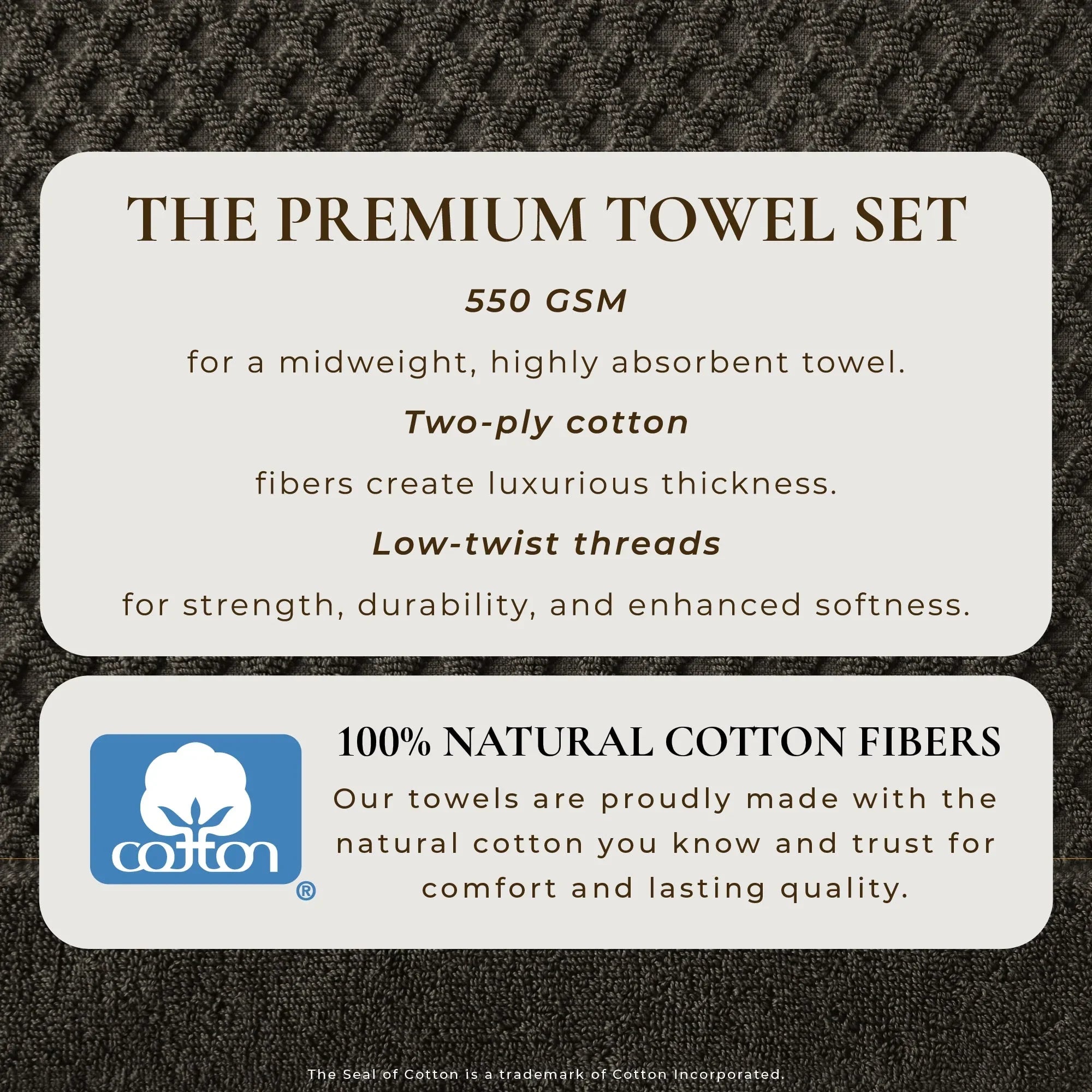 Cotton Diamond Waffle Weave Bath Towel Set - Grayson Collection