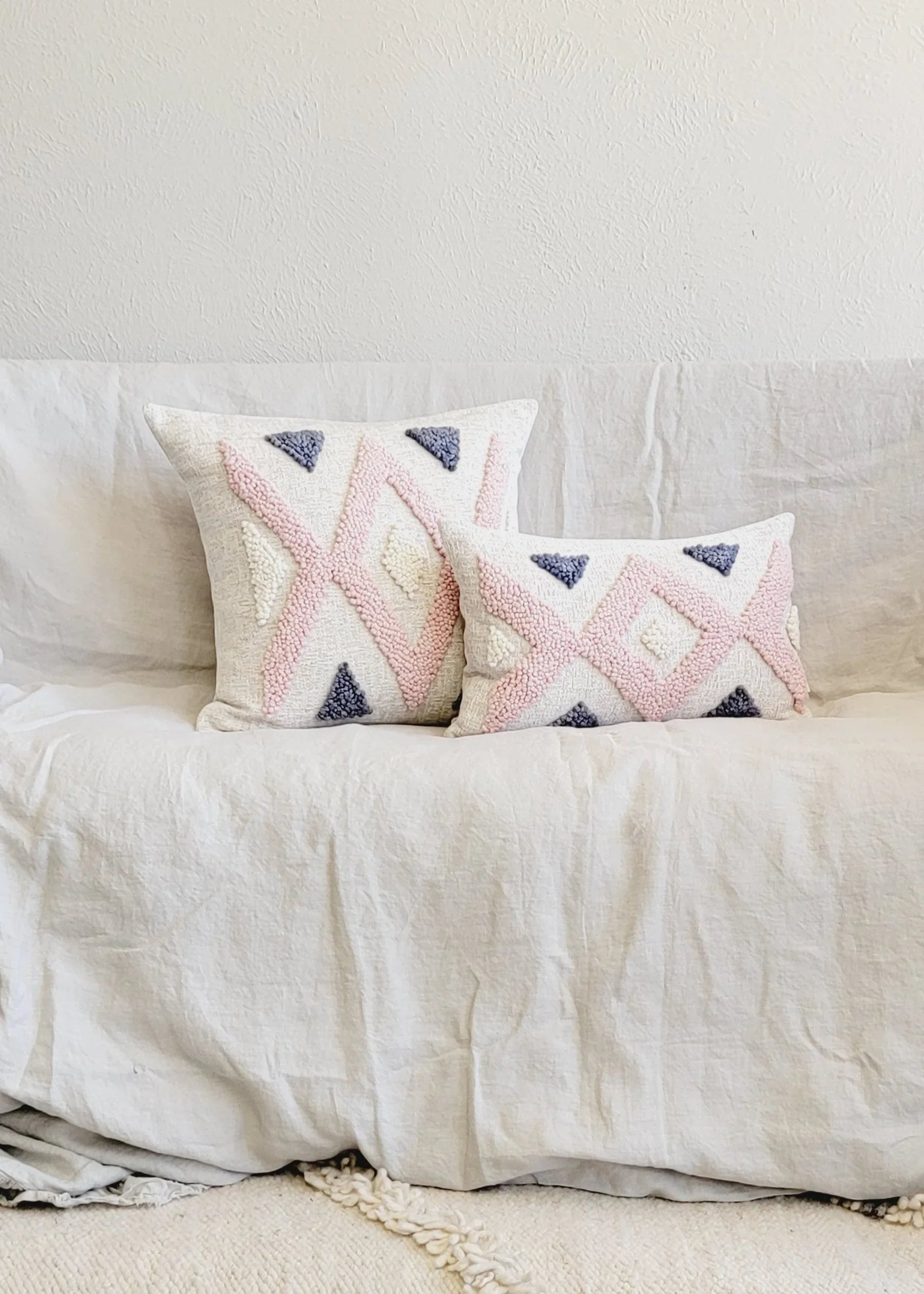 Quartz Cross Throw Pillow Kanju Interiors