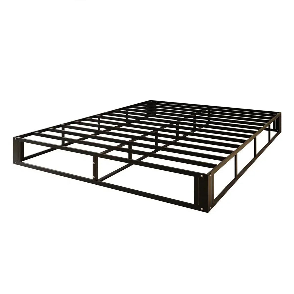 Queen size 7.8-inch Metal Frame Box-Spring Foundation for Mattress with Cover