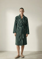 Quiet Evening Striped Robe Set / Burgundy