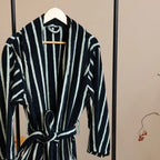 Quiet Evening Striped Robe Set / Burgundy