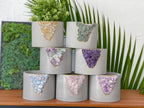 6" AMETHYST PLANTER AURA 8 HOME