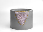 6 inch ROSE QUARTZ PLANTER AURA 8 HOME