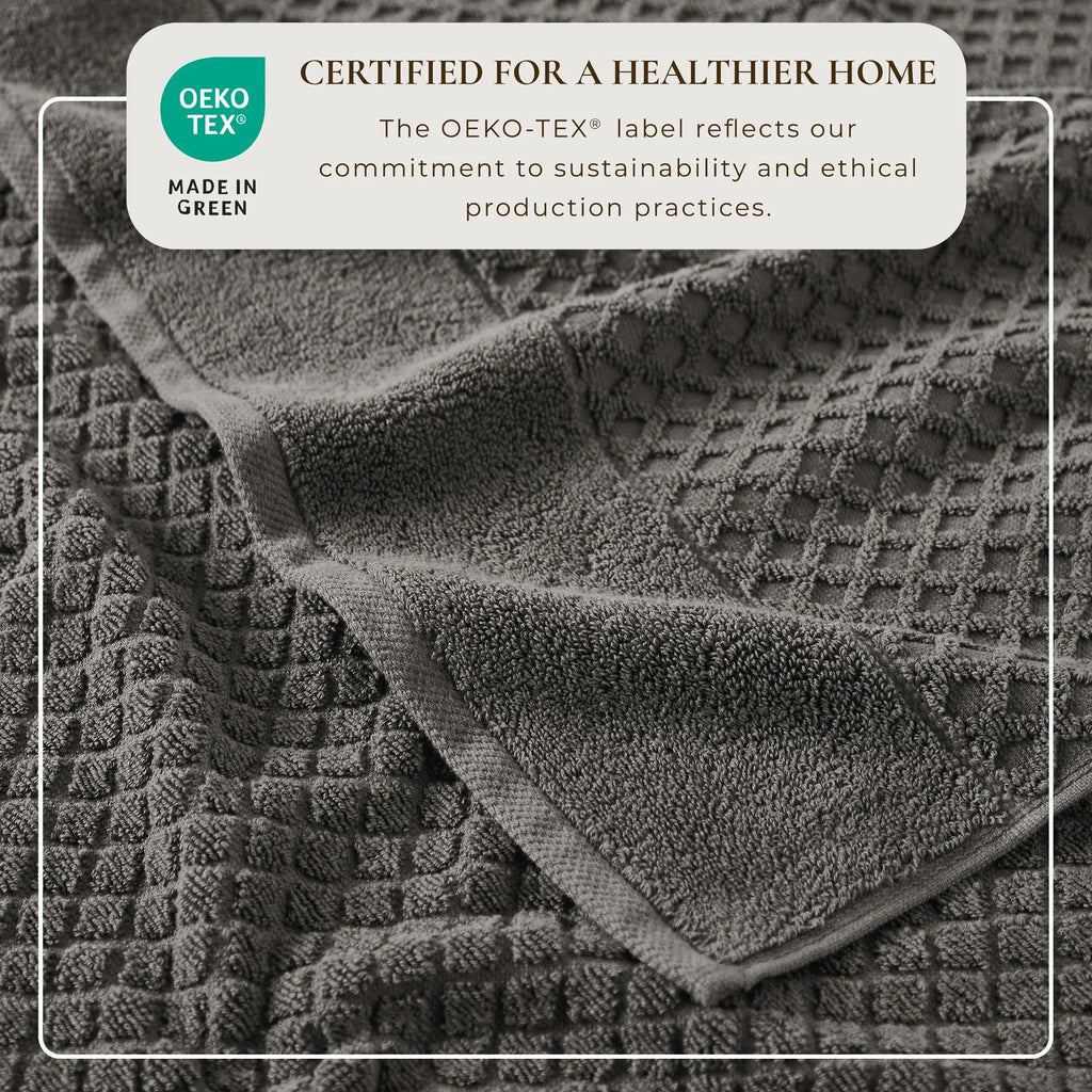 Cotton Diamond Waffle Weave Bath Towel Set - Grayson Collection