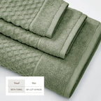 Cotton Diamond Waffle Weave Bath Towel Set - Grayson Collection