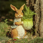 Rabbit Sculpture - Cute Bunny Figurine | Garden Sculpture | back view | Rustic home decor | House of Avana