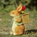 Rabbit Sculpture - Cute Bunny Figurine | Garden Sculpture | detail view | Rustic home decor | House of Avana