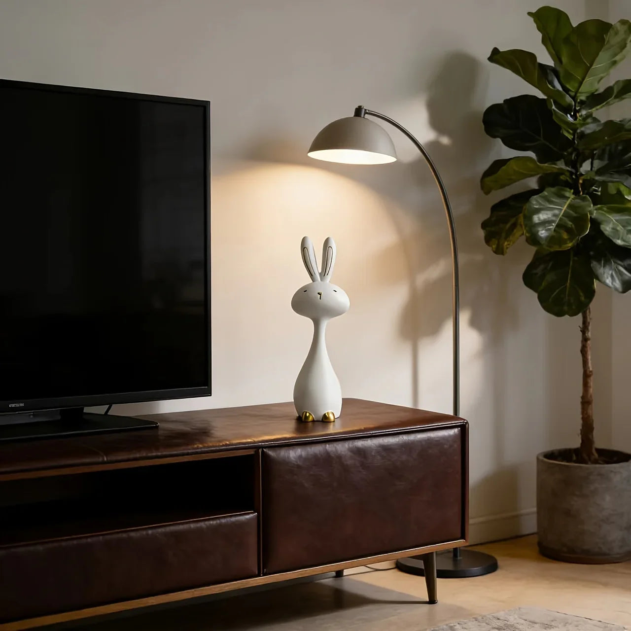 Rabbit Statue - Modern Golden Small