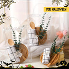 6 Sets Shower Prizes for Game Players & Wedding Favors - Bamboo Cheese Board, Bamboo Spoon, Plaid Towel, Artificial Eucalyptus Stems & Thank You Tags - Reusable Guest Gifts for Bridal Showers, Christmas, Halloween Events, Sty House Of Avana