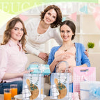 6 Sets Shower Prizes for Game Players & Wedding Favors - Bamboo Cheese Board, Bamboo Spoon, Plaid Towel, Artificial Eucalyptus Stems & Thank You Tags - Reusable Guest Gifts for Bridal Showers, Christmas, Halloween Events, Sty House Of Avana