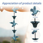 Rain Chain - Cascading Metal 8.53ft