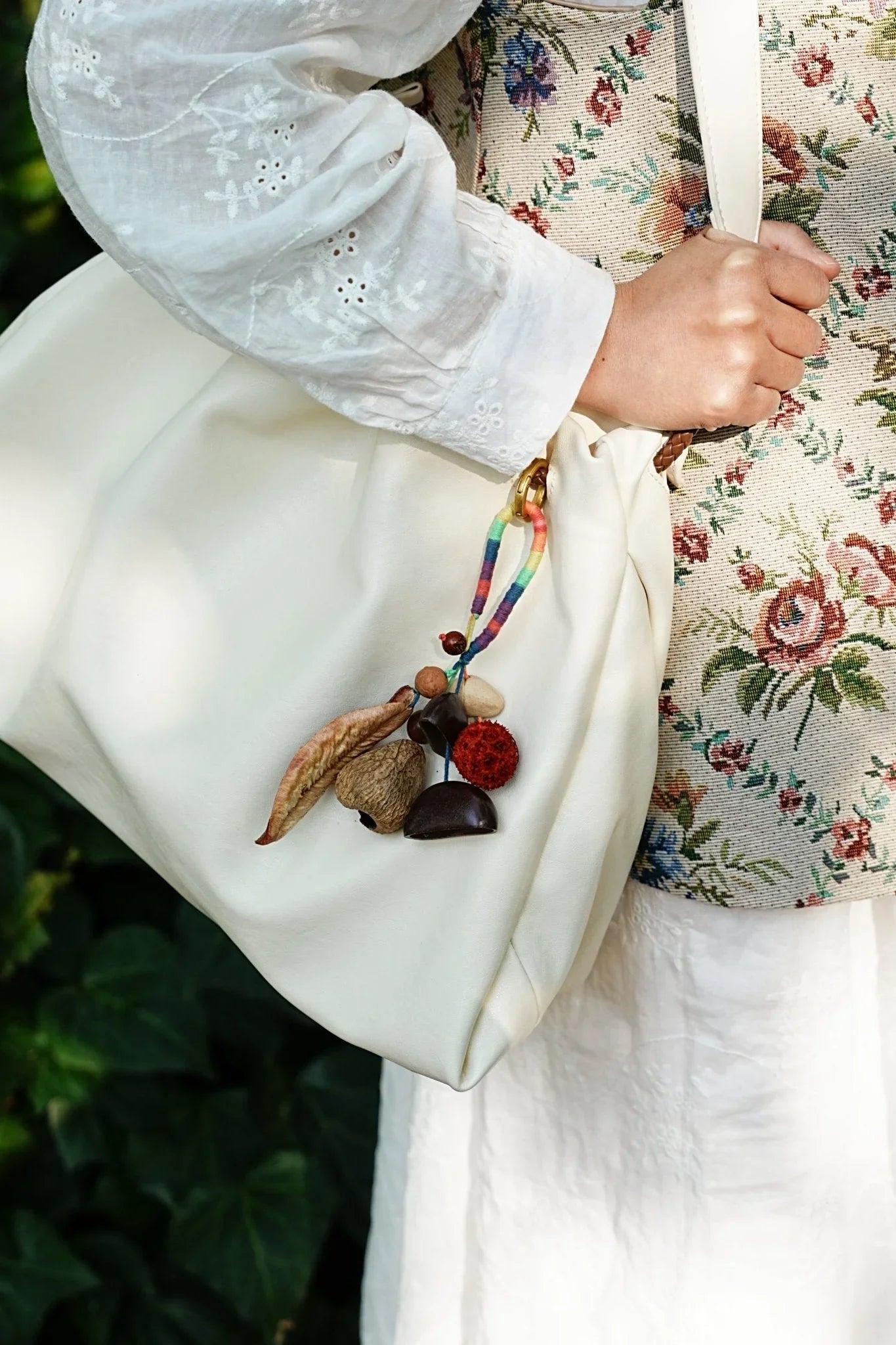 "Rainbow Seed Charm" Colorful Leaf Bag Charm