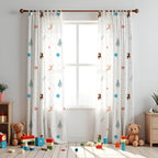 Christmas Raindeer Themed Baby Room Curtain PushpLinen