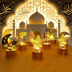 Ramadan Lamp - Star and Moon Ceramic Desk