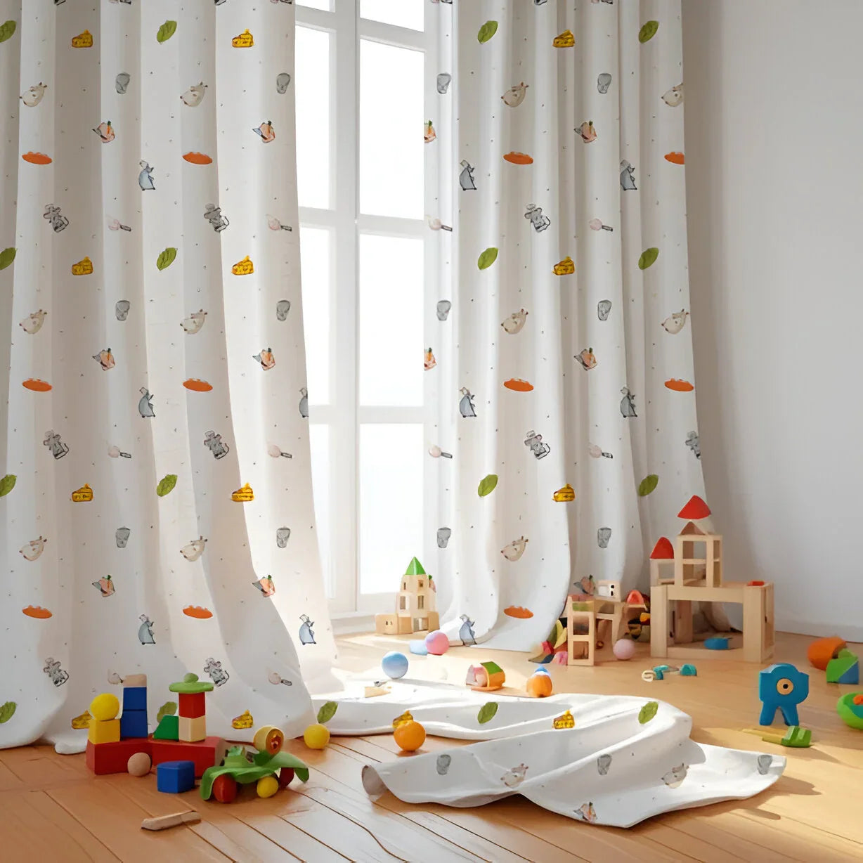 Ratatoille Themed Baby Room Curtain PushpLinen