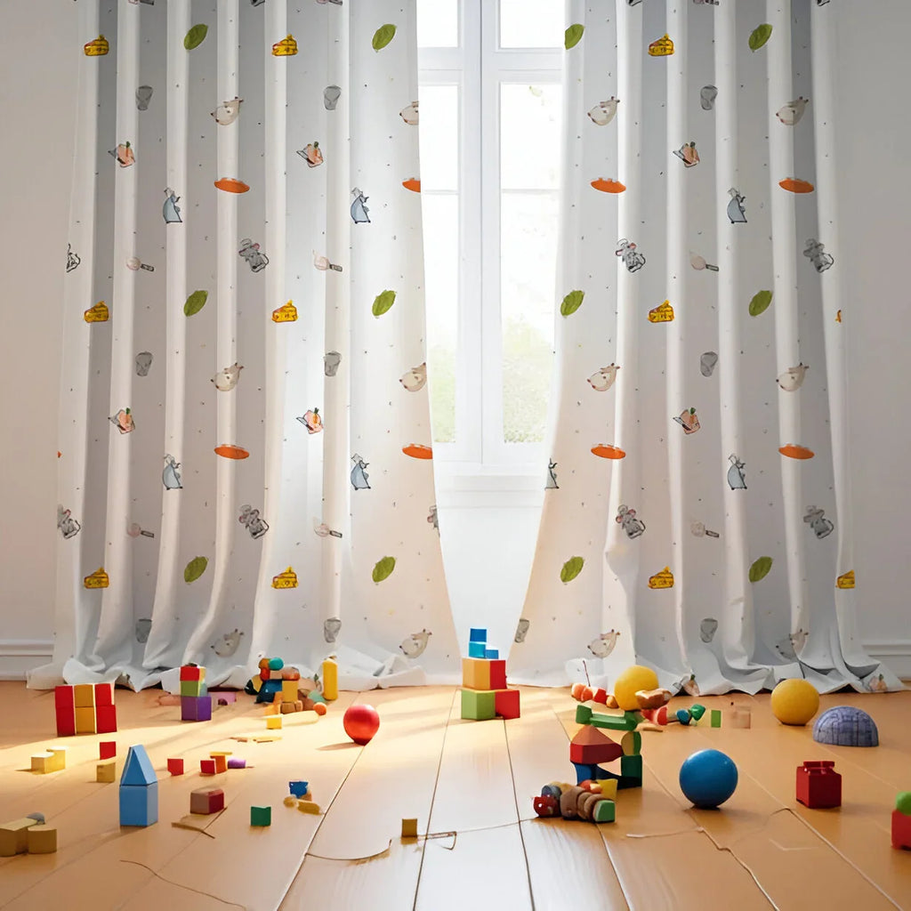 Ratatoille Themed Baby Room Curtain PushpLinen