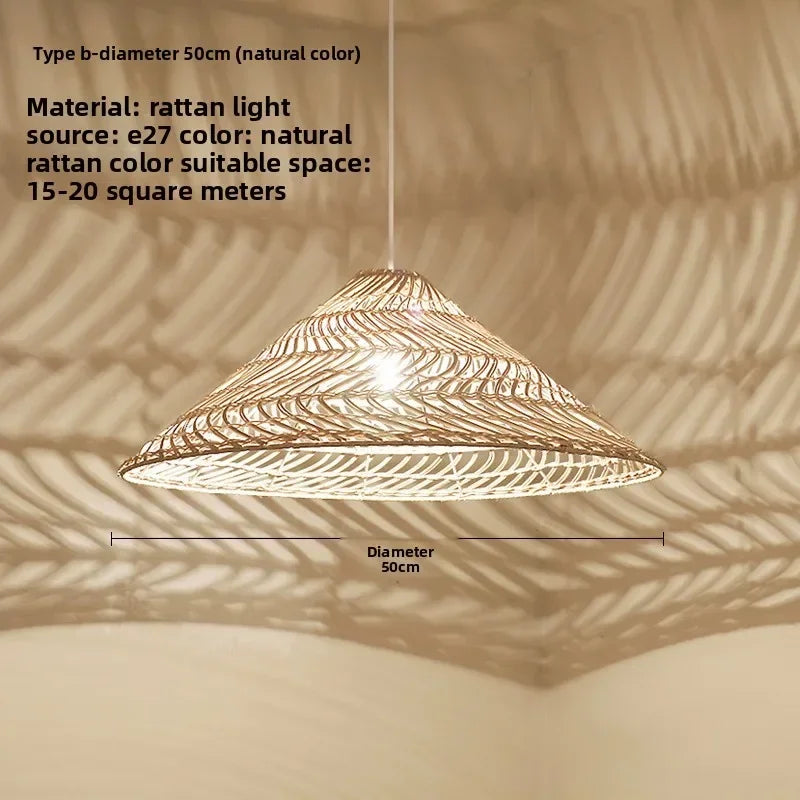 Rattan Chandelier Large