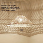 Rattan Chandelier Large