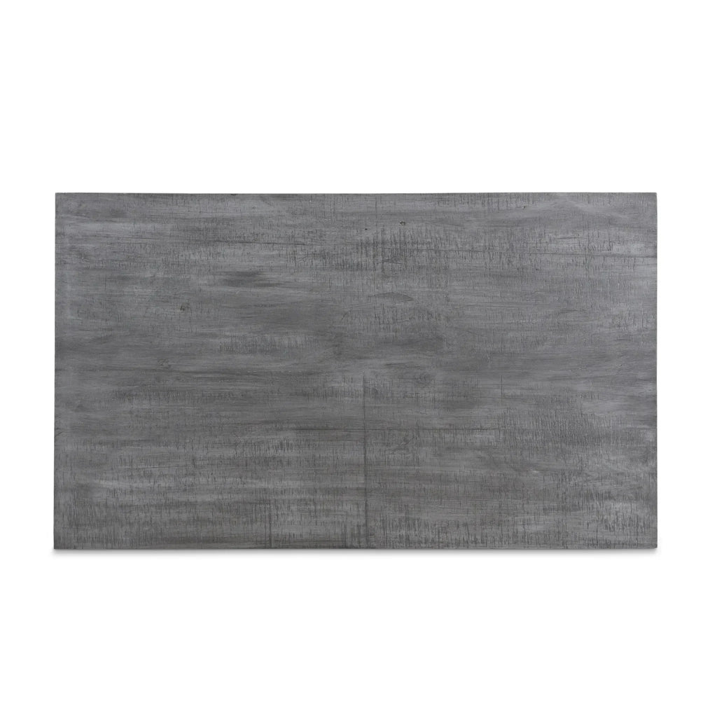 Raven Grey Mango Wood Dining Table With Gold Iron Legs
