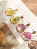 "Dancing Bloom" Purple Azalea Earrings