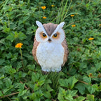 1 Set Realistic Resin Owl Statue - Outdoor Garden Bird Deterrent & Decorative Sculpture, Lifelike Owl Sculpture with Expressive Eyes, Durable Lawn & Patio Decor, Bird Repellent Device, No Batteries/Electricity, Perfect Gift f House Of Avana