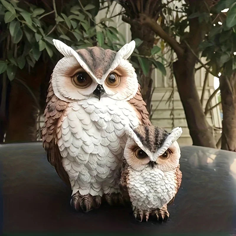 1 Set Realistic Resin Owl Statue - Outdoor Garden Bird Deterrent & Decorative Sculpture, Lifelike Owl Sculpture with Expressive Eyes, Durable Lawn & Patio Decor, Bird Repellent Device, No Batteries/Electricity, Perfect Gift f House Of Avana