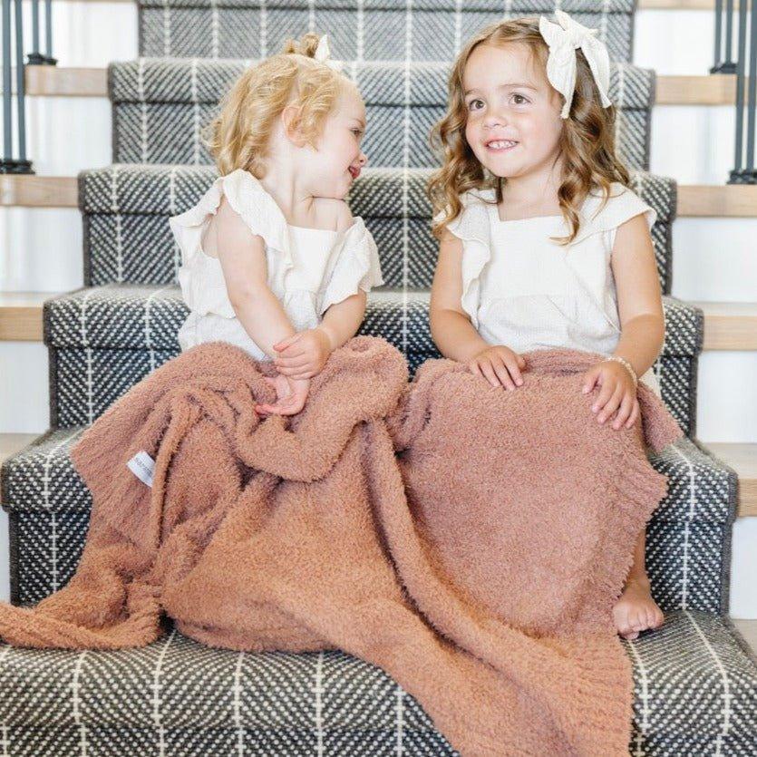 Soft gray Bamboni receiving blankets, plush texture, gentle stitching - House of Avana