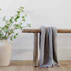 Soft gray Bamboni receiving blankets, plush texture, gentle stitching - House of Avana