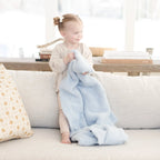 Soft gray Bamboni receiving blankets, plush texture, gentle stitching - House of Avana