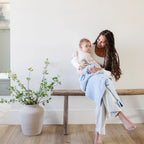 Soft gray Bamboni receiving blankets, plush texture, gentle stitching - House of Avana