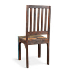 Reclaimed wood Rustic Multicolor Chair  -Set of 2