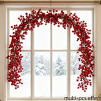Artificial Red Berry Christmas Ivy Vine, 200cm Long with Red Berries, lifestyle image - House Of Avana