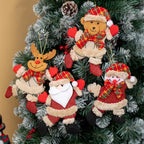 Christmas Tree Ornaments Set - S Figures with Red & Golden Accents - House Of Avana