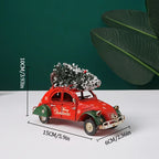 Ceramic Christmas Statue, Red and Green, Decorative Figurine - House Of Avana