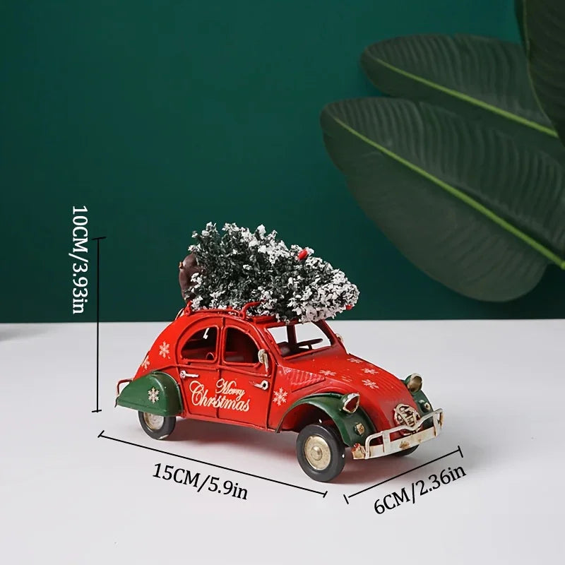 Ceramic Christmas Statue, Red and Green, Decorative Figurine - House Of Avana