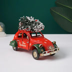 Ceramic Christmas Statue, Red and Green, Decorative Figurine - House Of Avana