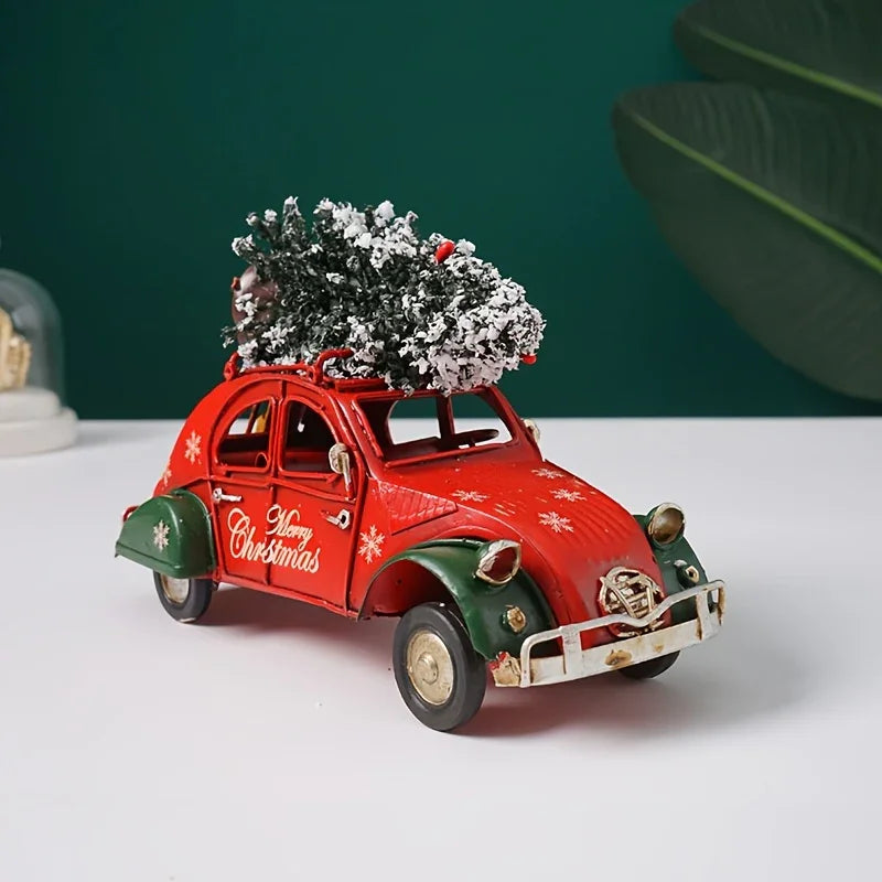 Ceramic Christmas Statue, Red and Green, Decorative Figurine - House Of Avana