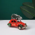 Ceramic Christmas Statue, Red and Green, Decorative Figurine - House Of Avana
