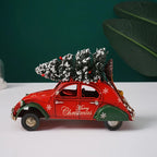 Ceramic Christmas Statue, Red and Green, Decorative Figurine - House Of Avana