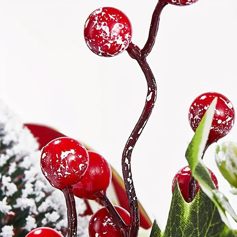 2025 Iron Mini Desktop Christmas Sled with Baked Paint, Transfer Printing, Glitter & Flocking Decorations - Festive Red & Design with Snowflakes & Holly, Perfect For Displaying Holiday Gifts, Christmas Decorations House Of Avana