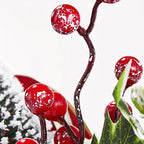 2025 Iron Mini Desktop Christmas Sled with Baked Paint, Transfer Printing, Glitter & Flocking Decorations - Festive Red & Design with Snowflakes & Holly, Perfect For Displaying Holiday Gifts, Christmas Decorations House Of Avana