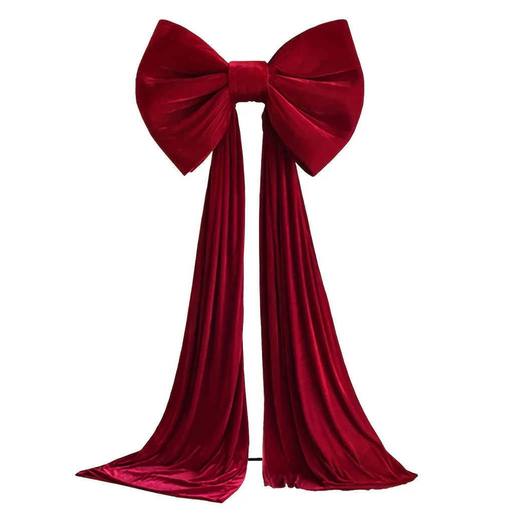 1 large item Luxurious Red Bow Party Decoration, Suitable for Birthdays, Weddings, Christmas and Special Occasions, Party Decorations, Wedding Decorations, Fashion Decorations, Modern Design, High-Quality Ribbons, Event Decor House Of Avana [[SKU:HOA-MSC-045]]