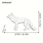 Fox Sculpture - Origami Red Handmade, lifestyle image - House Of Avana