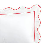 400TC Cotton Scallop Embroidery & Border Sateen Solid Duvet Cover Set PushpLinen